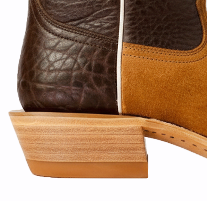 Nailed Sole Leather Heels